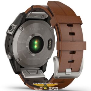 ساعت گارمین FENIX 7 Sapphire Solar Titanium Leather Band