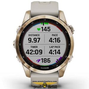 ساعت گارمین FENIX 7S Sapphire Solar Titanium Sand Band