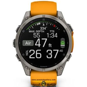 ساعت گارمین fenix 8 – 47 mm AMOLED Sapphire Orange Graphite
