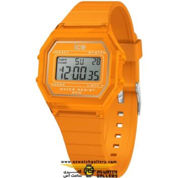 ساعت آیس واچ ICE digit retro-Neon orange-Clear-Small