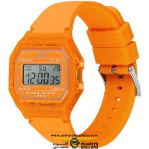 ساعت آیس واچ ICE digit retro-Neon orange-Clear-Small-front