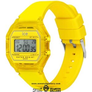 ساعت آیس واچ ICE digit retro-Electric yellow-Clear-Small-frontside