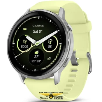 ساعت گارمین Venu 4 – 45 mm Silver with Citron