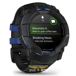 ساعت گارمین Instinct3 – 50 mm AMOLED Black /Bolt Blue