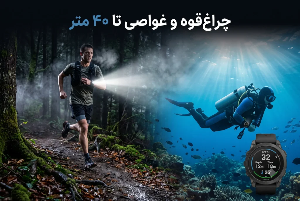 چراغقوه داخلی و قابلیت غواصی