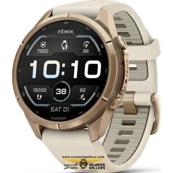 ساعت گارمین Fenix 9 Pro 43mm Autumn Gold Titanium with Cream/French Gray