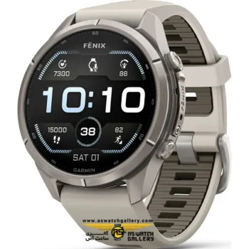 ساعت گارمین Fenix 9 Pro 43mm Titanium with Fog GrayDark Sandstone